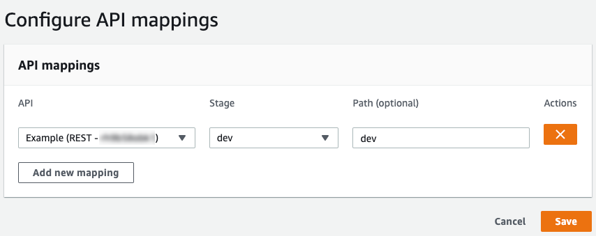 Configure API mappings