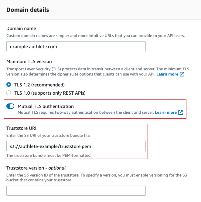 Custom Domain Details