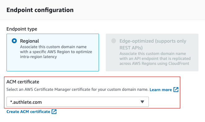 Custom Domain Endpoint Configuration
